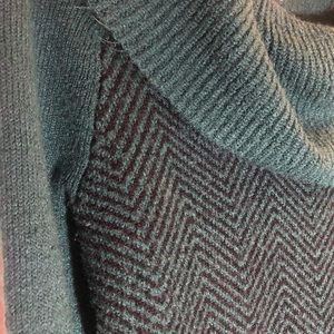 Teal and grey chevron sweater dress/tunic